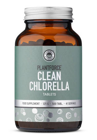 Czysta chlorella Plantforce (41 porcji / 500 tabletek)